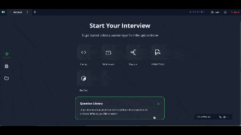 Animation of the import question from library option