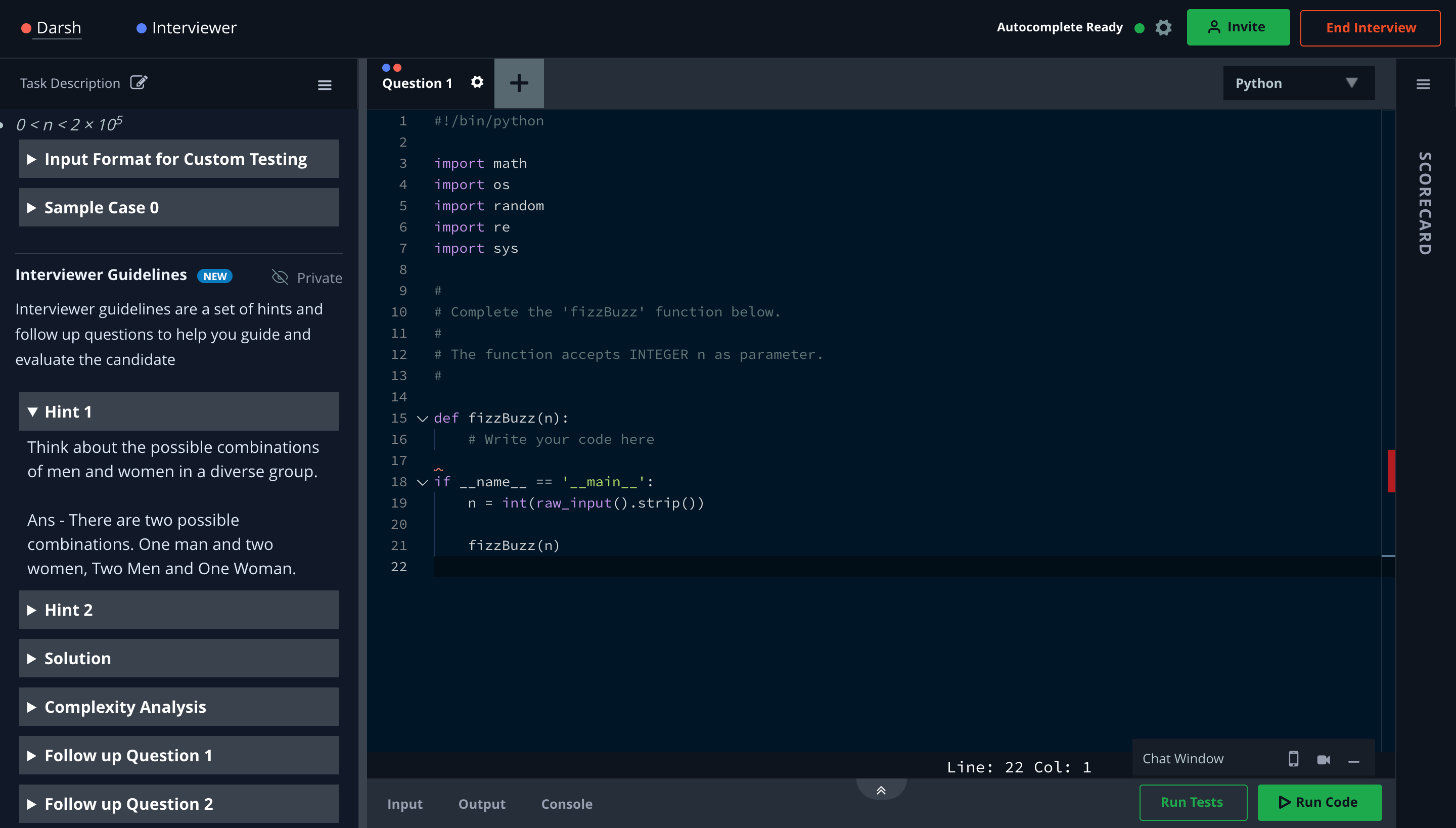 Screencapture of the new HackerRank interviewer guidelines to help conduct online interviews
