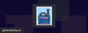 Abstract, futuristic image of a machine generated by AI