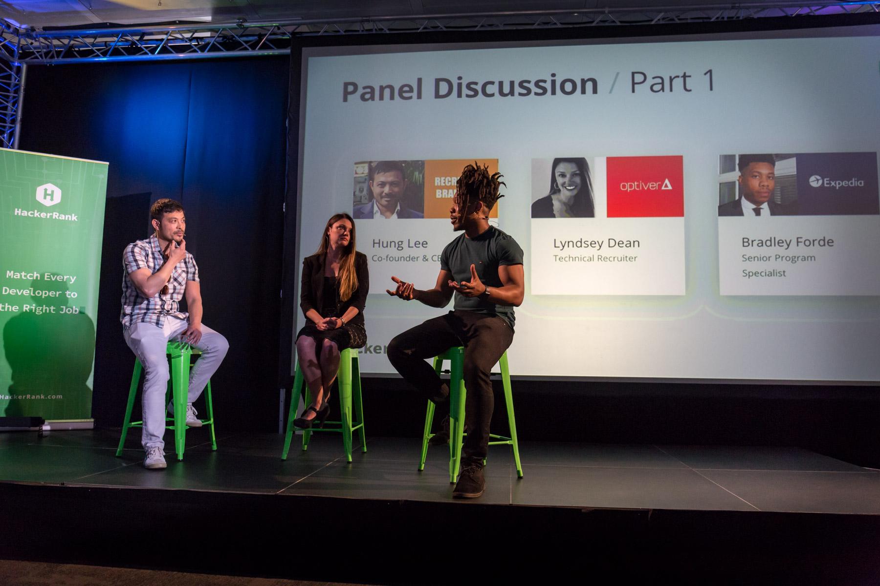 Recruiting panel discussion at HR.main() London