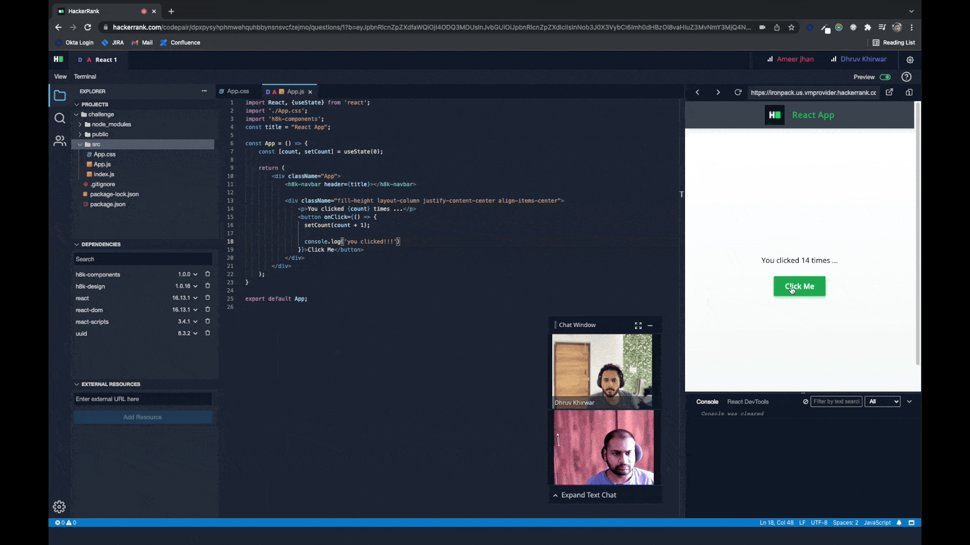 HackerRank Front-End IDE Dev Tools