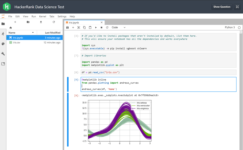Jupyter support in HackerRank for Work